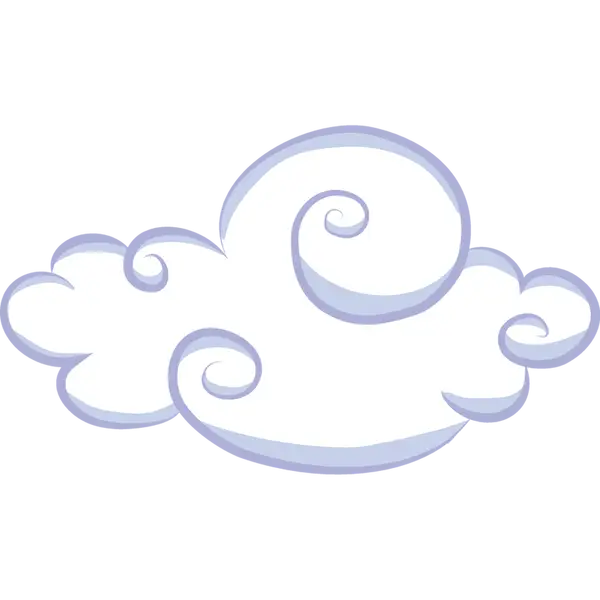 Swirly Cartoon Cloud Illustration
