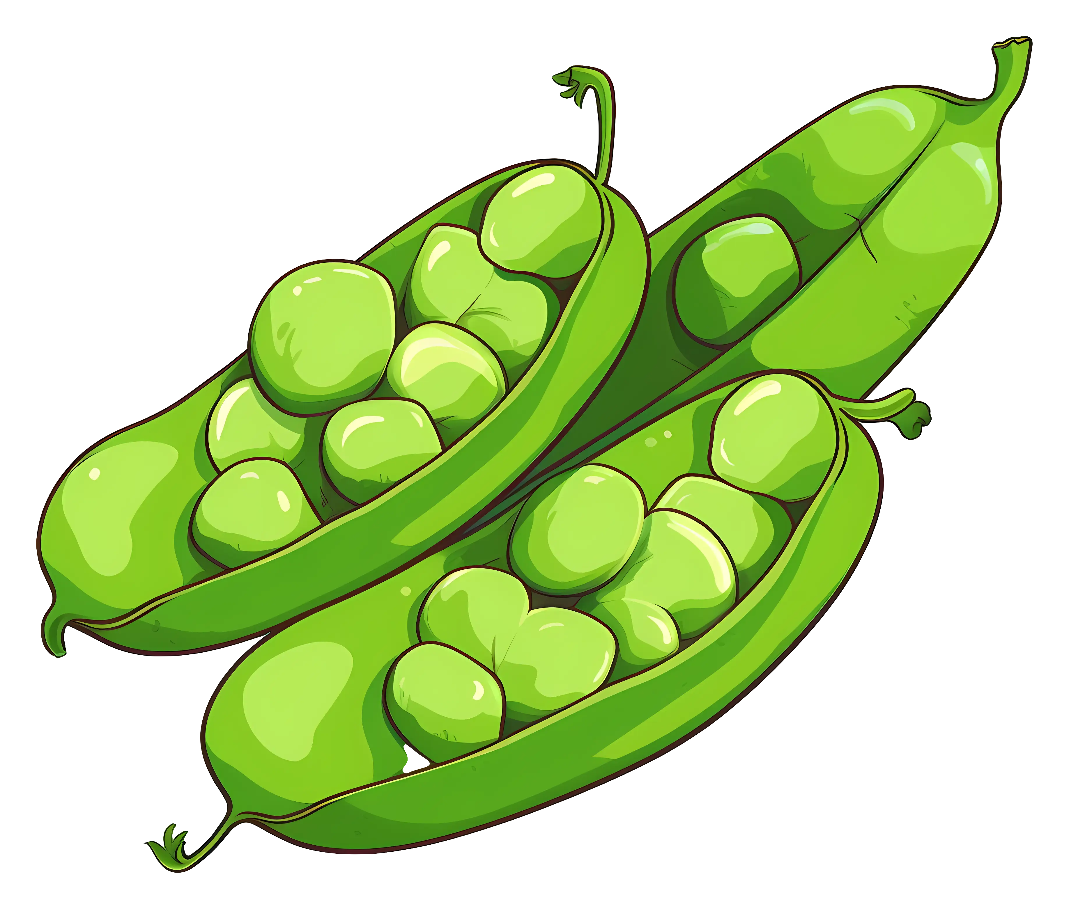 Fresh Green Pea Pods Full of Life