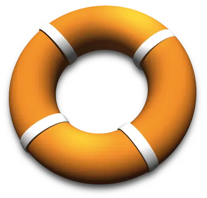 Orange and White Life Buoy