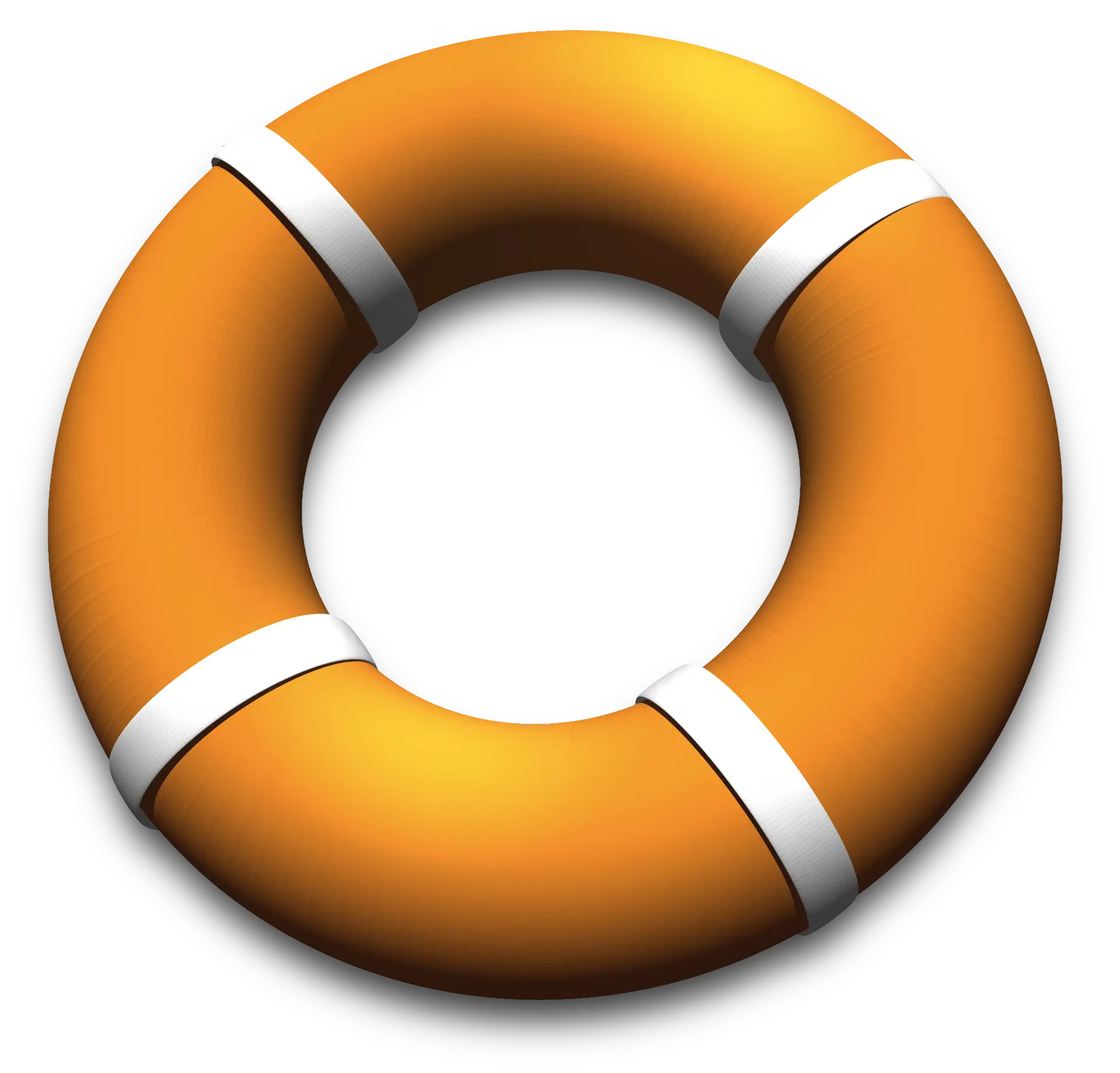 Orange and White Life Buoy