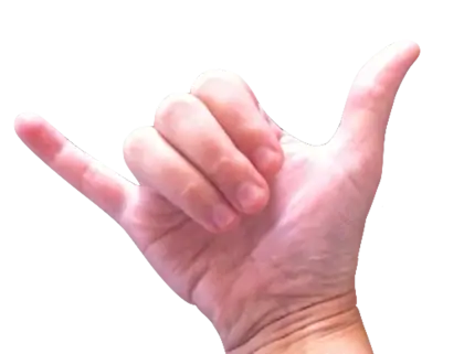 Relaxed Hand Gesture with Thumb and Pinky