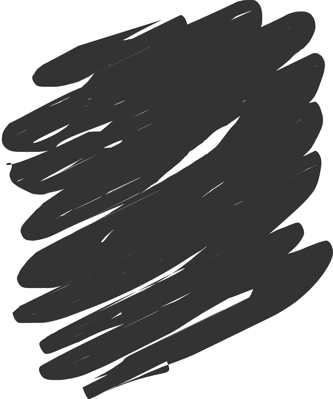 Black Scribble in Abstract Style