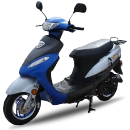 Blue and Silver Scooter for Urban Transport