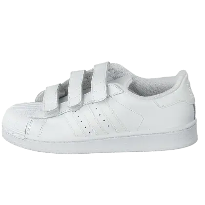 White Sneakers with Velcro Straps