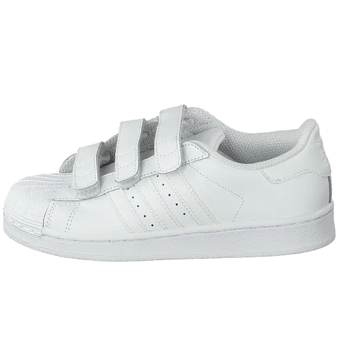 White Sneakers with Velcro Straps