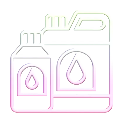 Neon Outline of Detergent Bottles