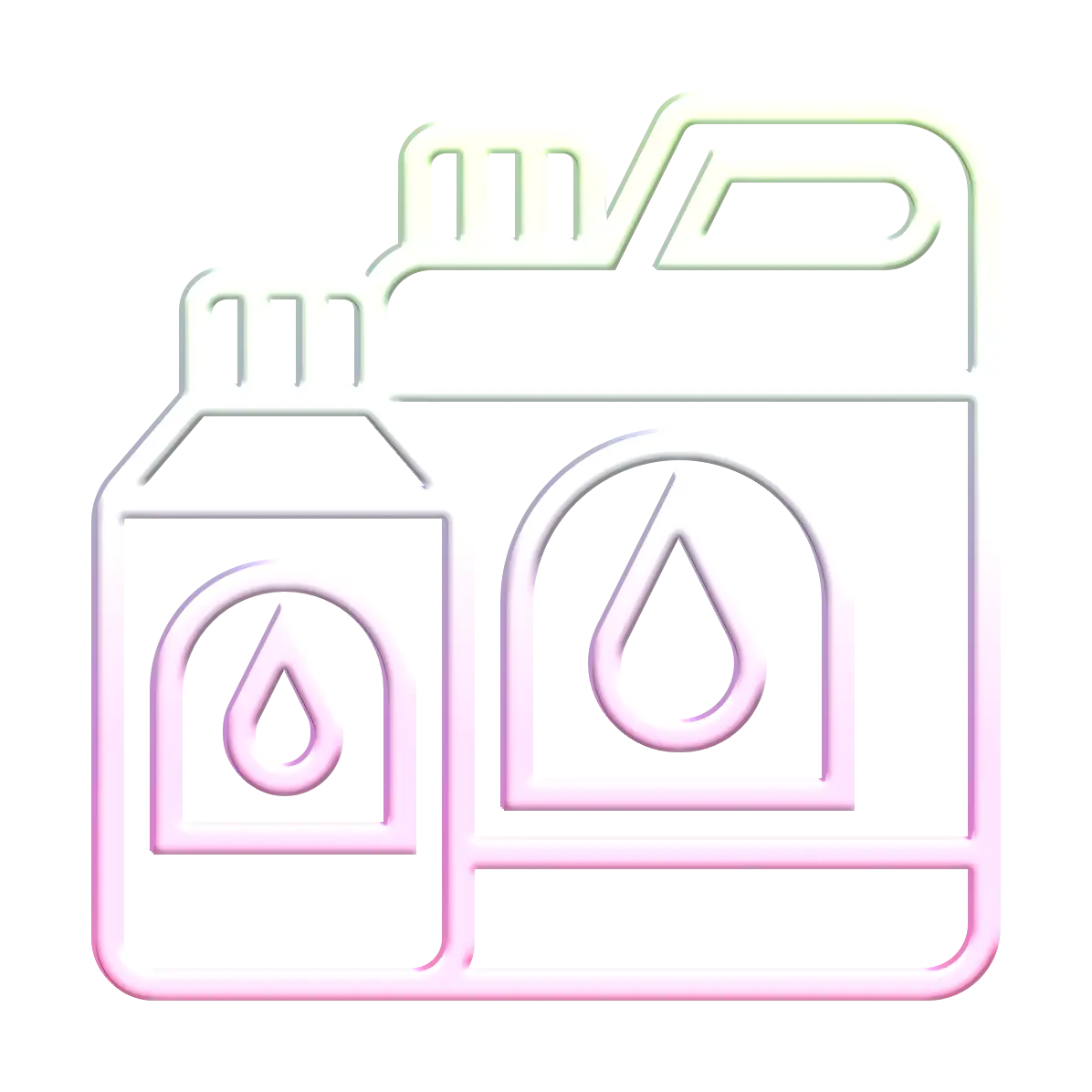 Neon Outline of Detergent Bottles