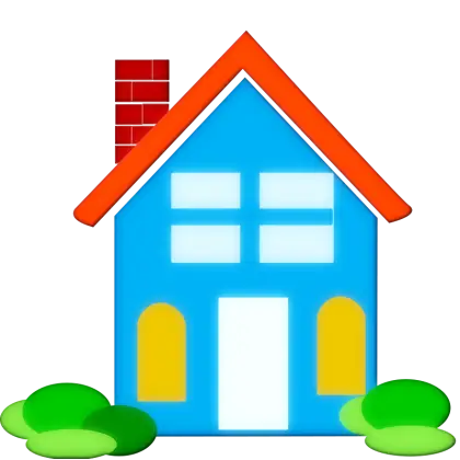 Colorful Cartoon House Drawing