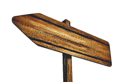 Rustic Wooden Direction Sign for Outdoor Trails