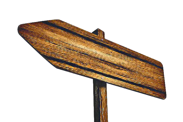 Rustic Wooden Direction Sign for Outdoor Trails