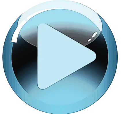 Play Button Icon with Circular Design
