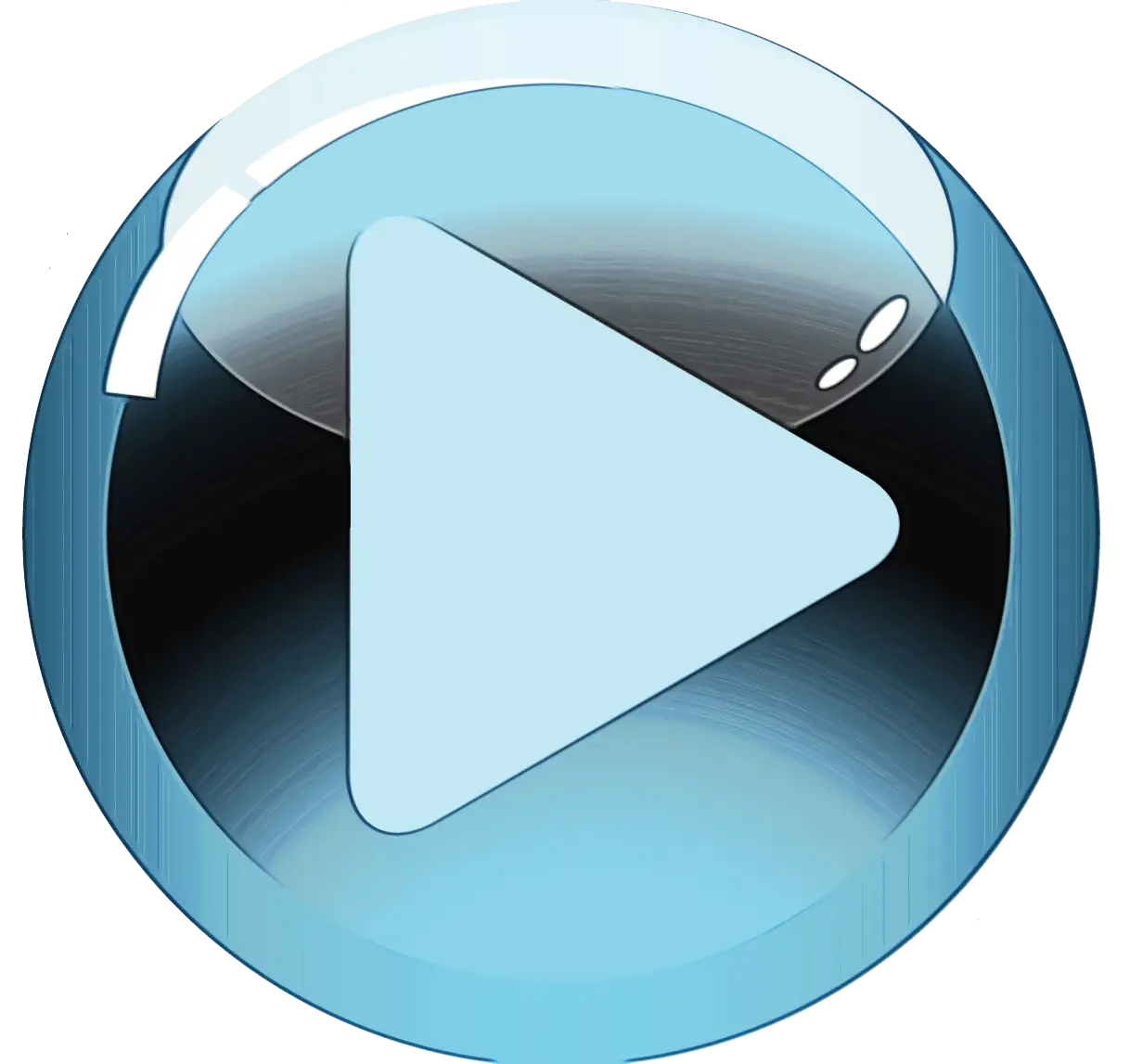 Play Button Icon with Circular Design