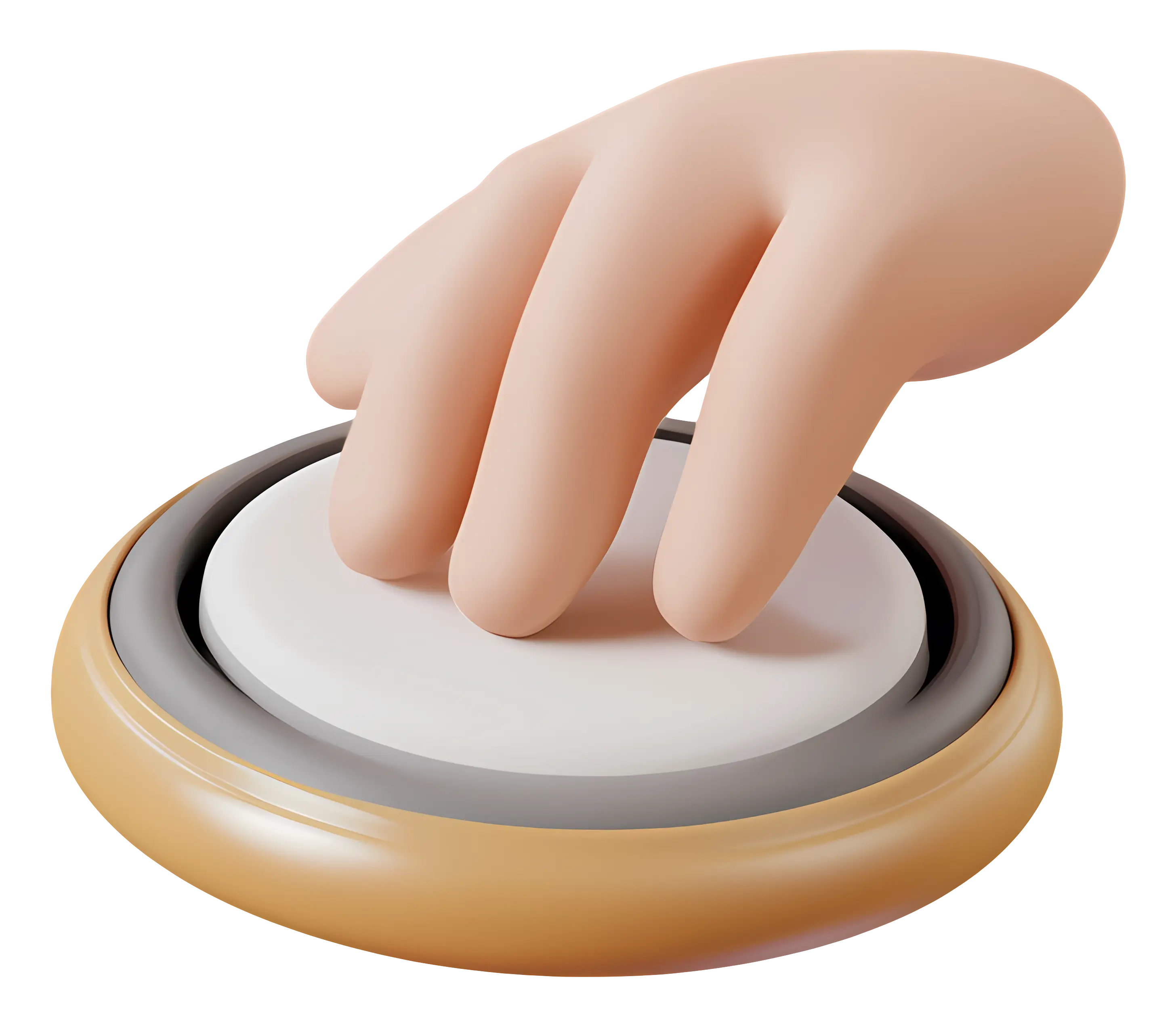Cartoon Hand Pressing a Button