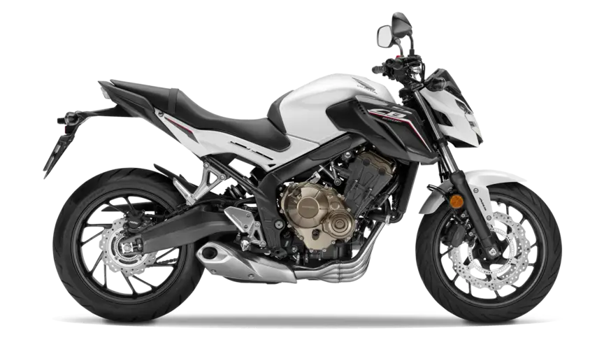 White Sports Motorcycle