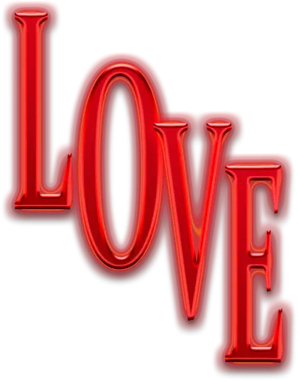 Red Love Text