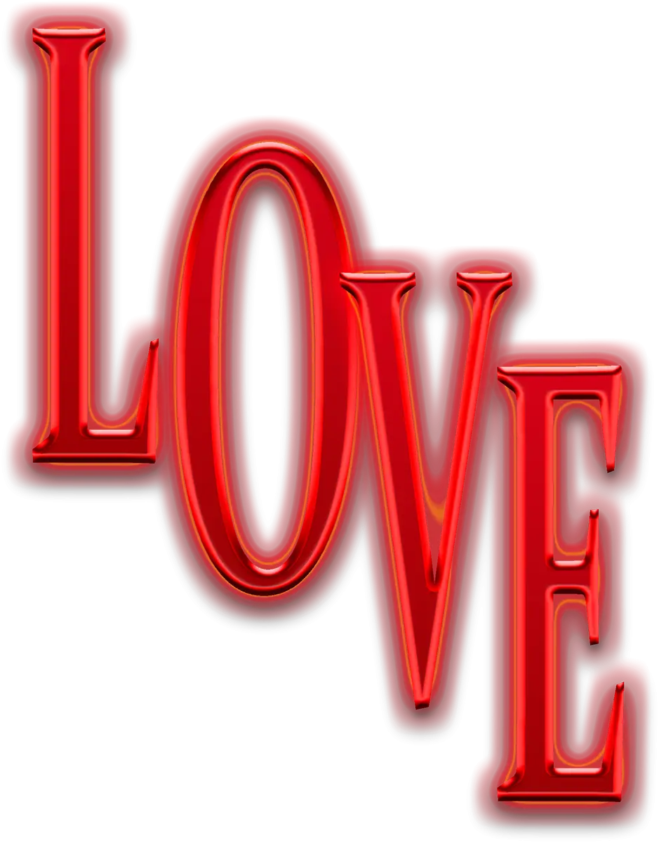 Red Love Text