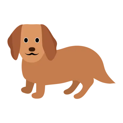 Cute Brown Cartoon Dog Illustration