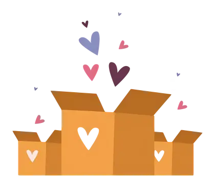 Open Boxes with Hearts