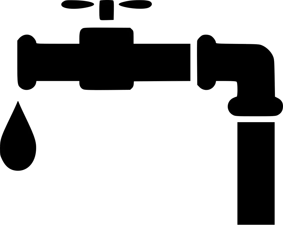 Leaking Water Faucet Icon Illustration