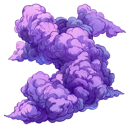 Purple Fantasy Clouds Illustration