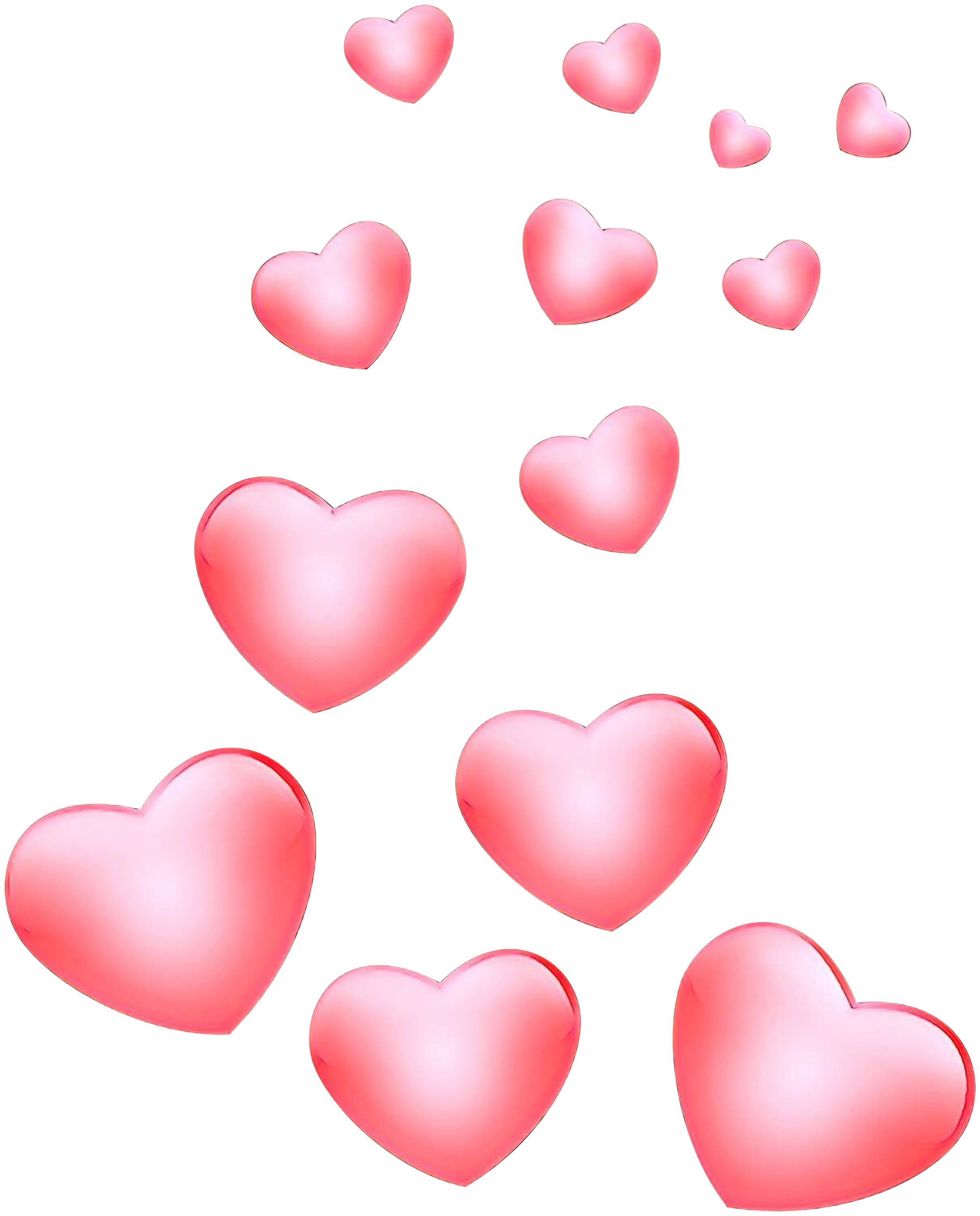 Flowing Pink Hearts Design
