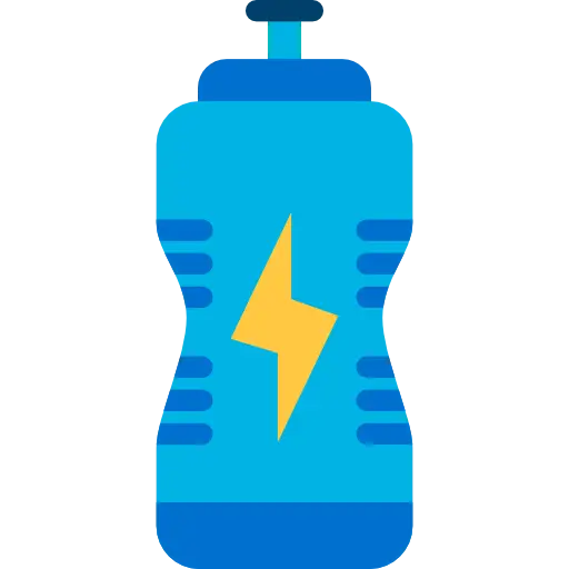 Blue Water Bottle with Lightning Bolt