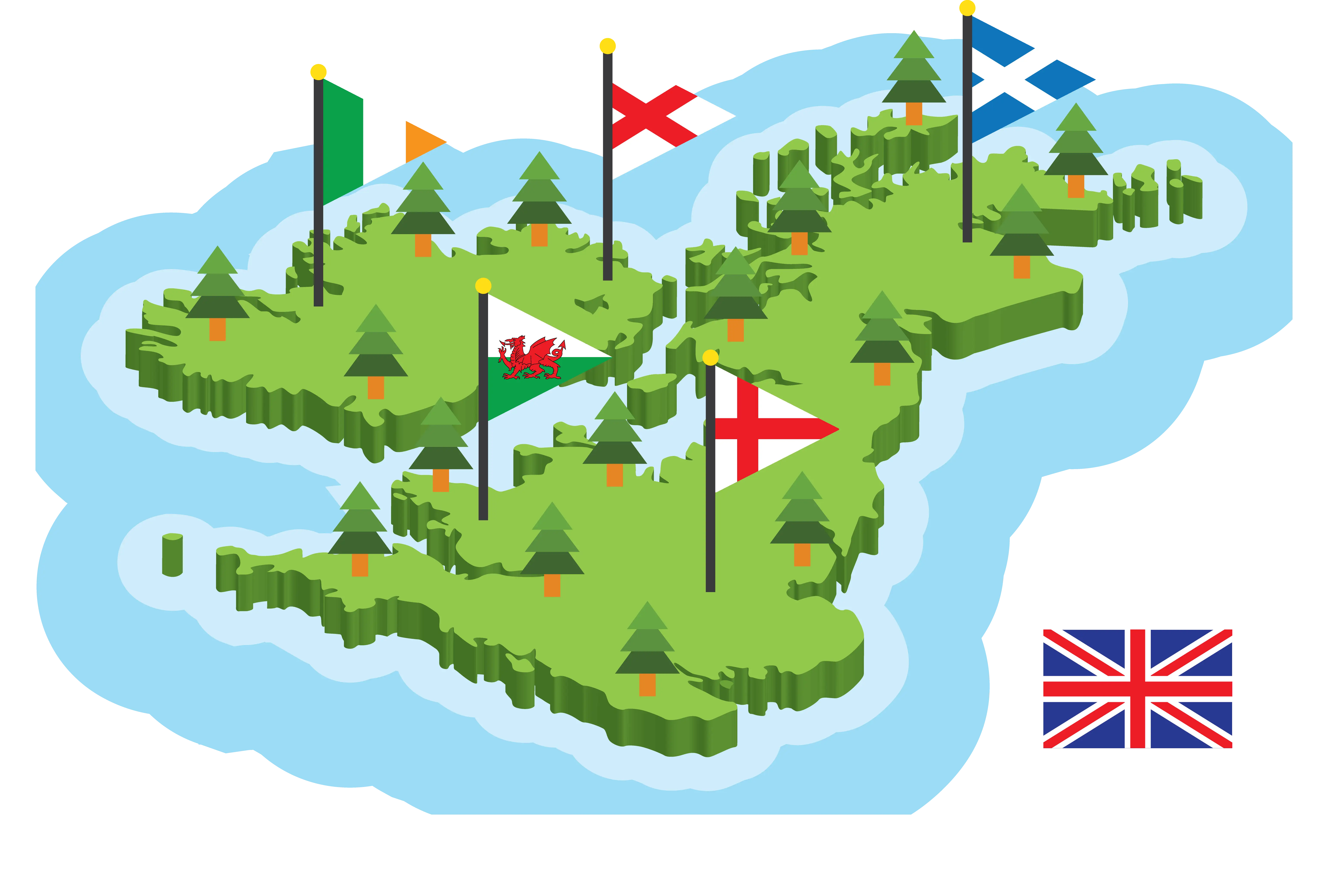 Map with Flags