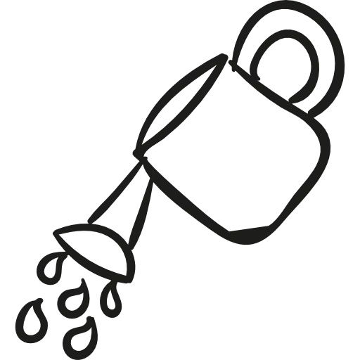 Watering Can Icon with Droplets