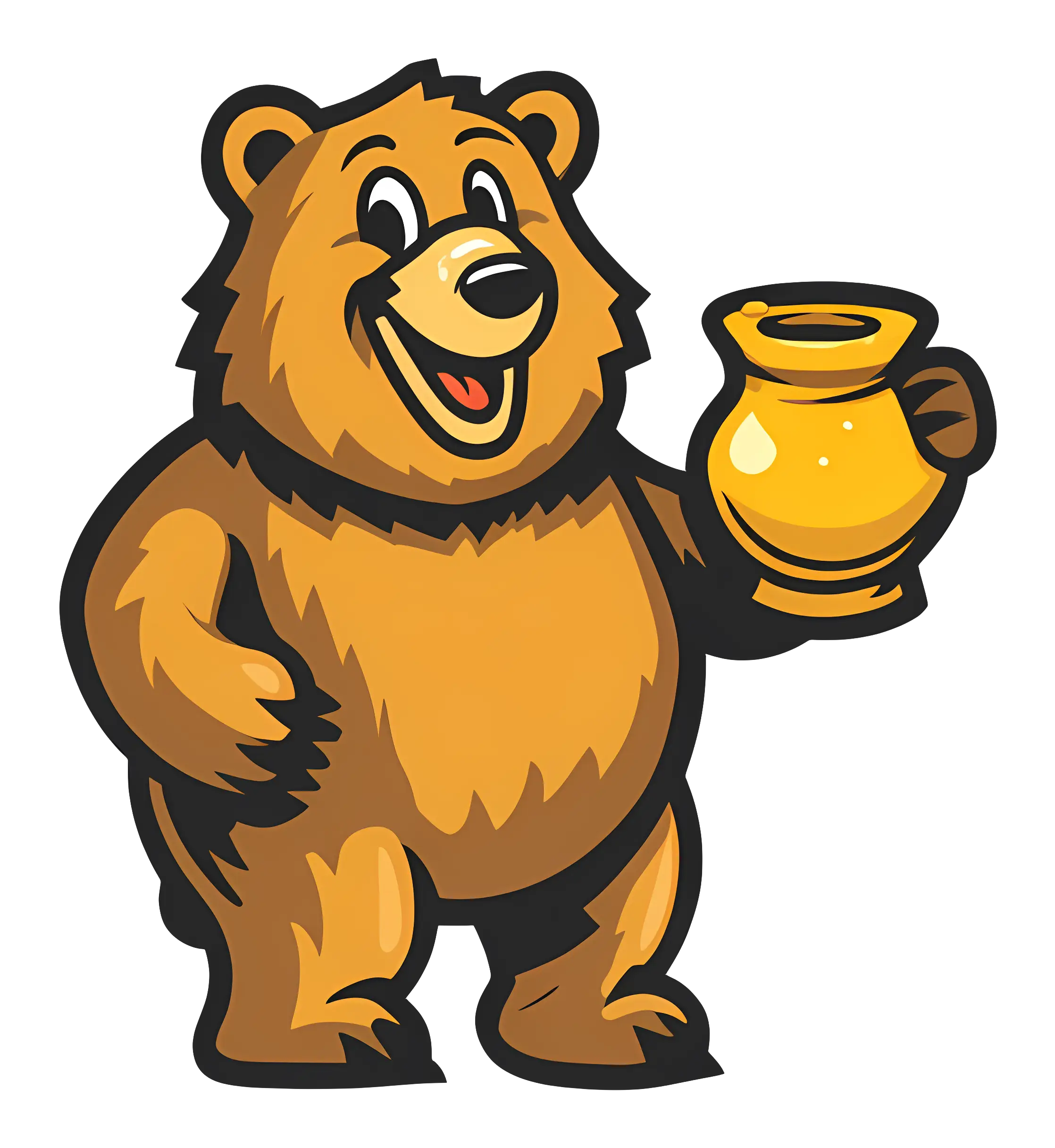 Bear Holding a Jar of Honey