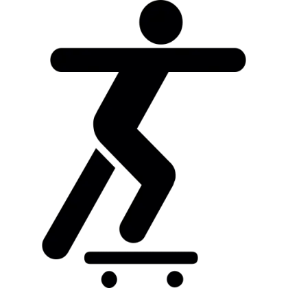Silhouette of a Skateboarder Performing a Trick