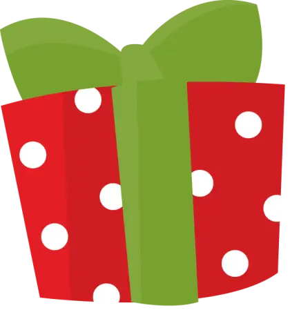 Red and Green Gift Box Illustration