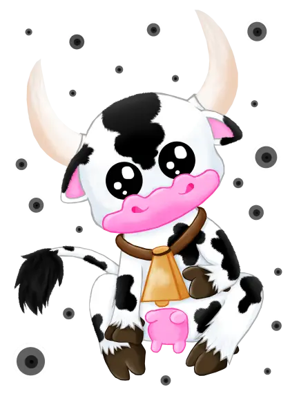 Adorable Cartoon Cow Illustration