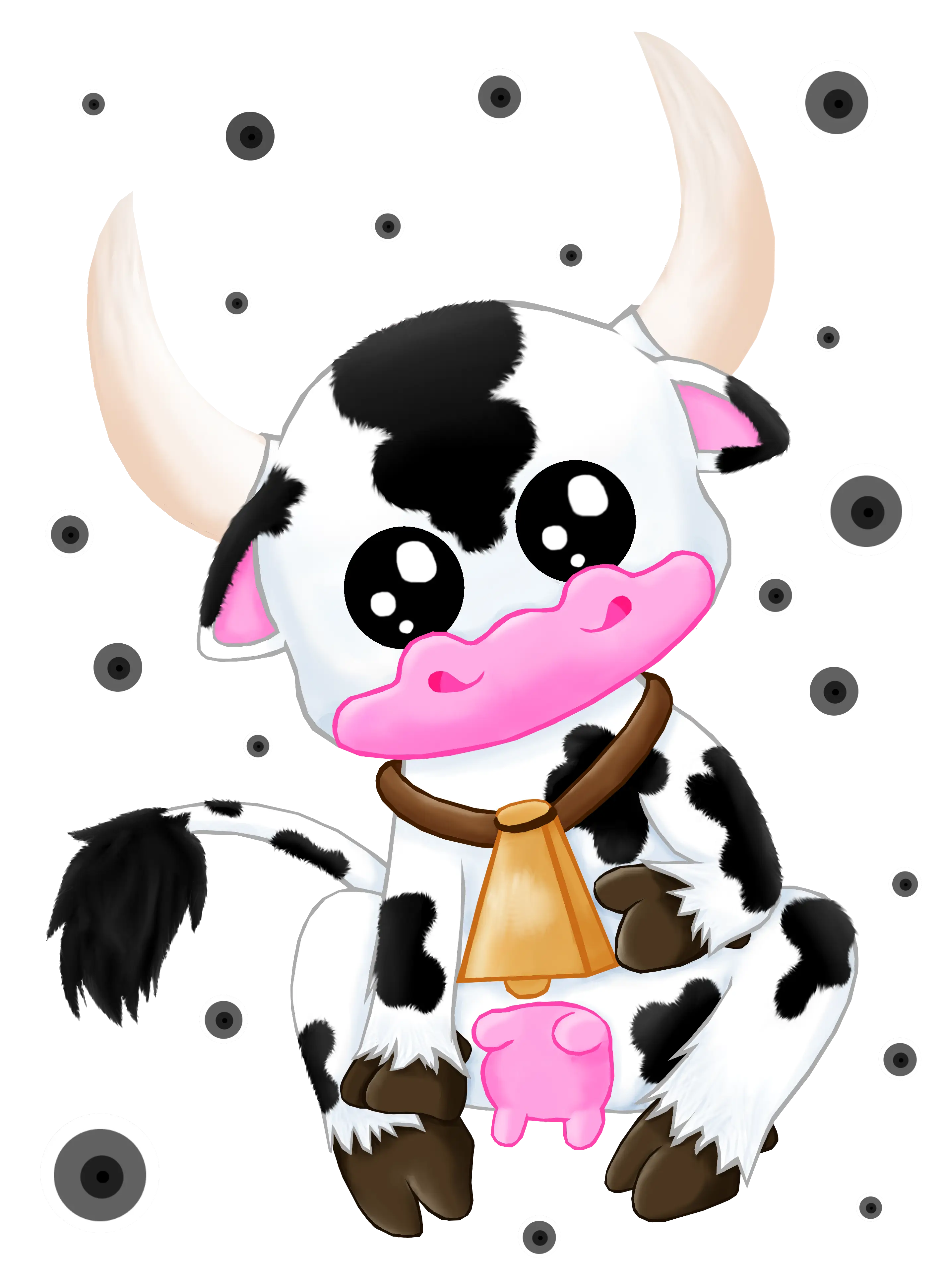 Adorable Cartoon Cow Illustration