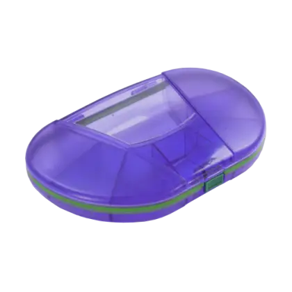Compact Purple Pill Organizer