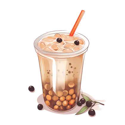 Delicious Bubble Tea Illustration
