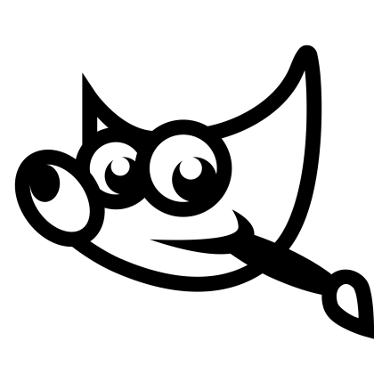 Cartoon Cat Logo in Black and White Style