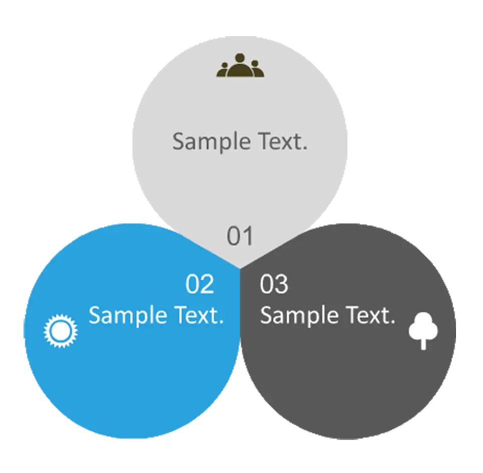 Infographic Circles with Sample Text