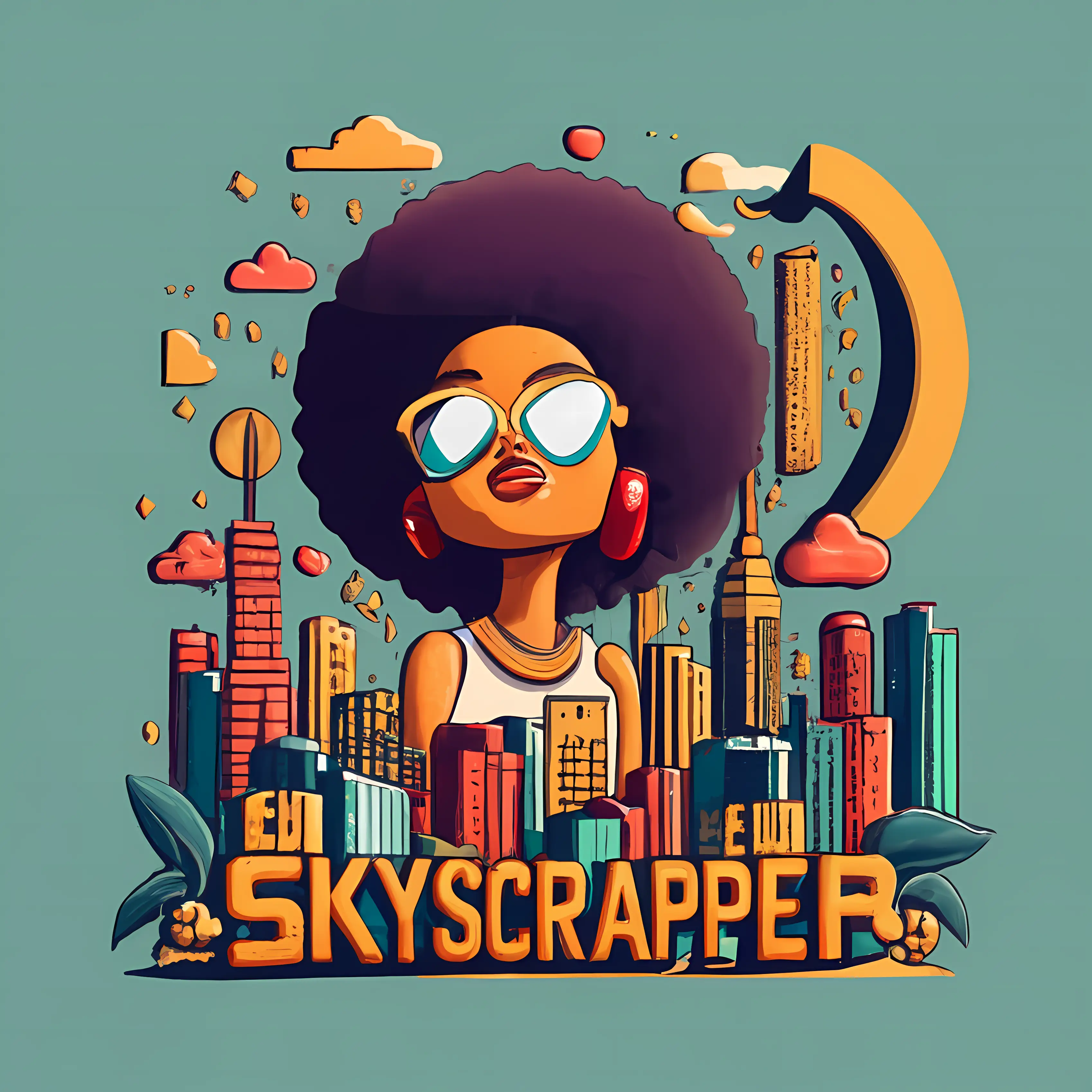 Skyscraper Day with Stylish Woman