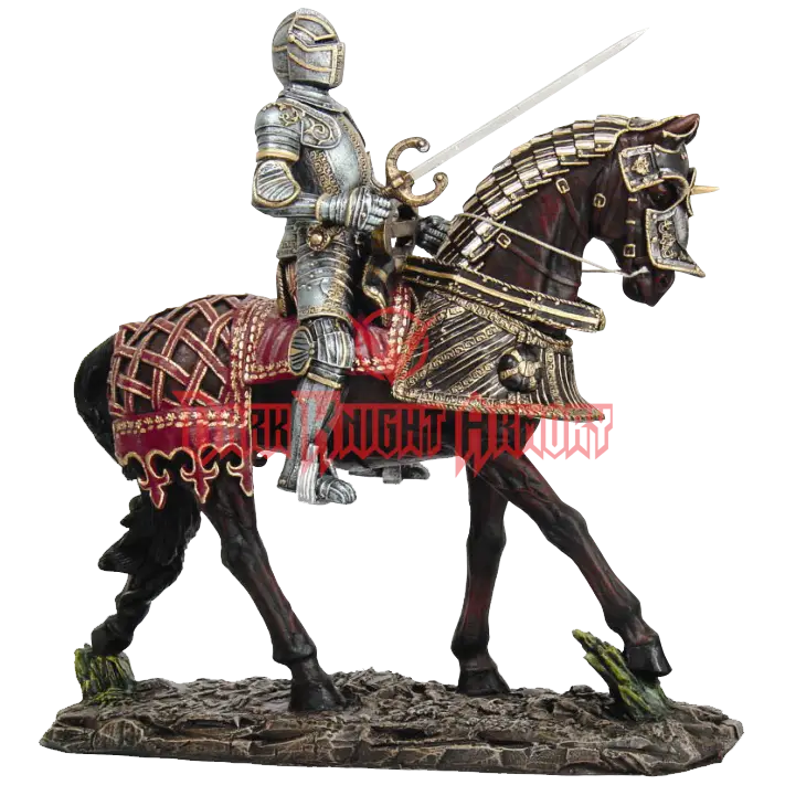 Medieval Knight on Horseback Art