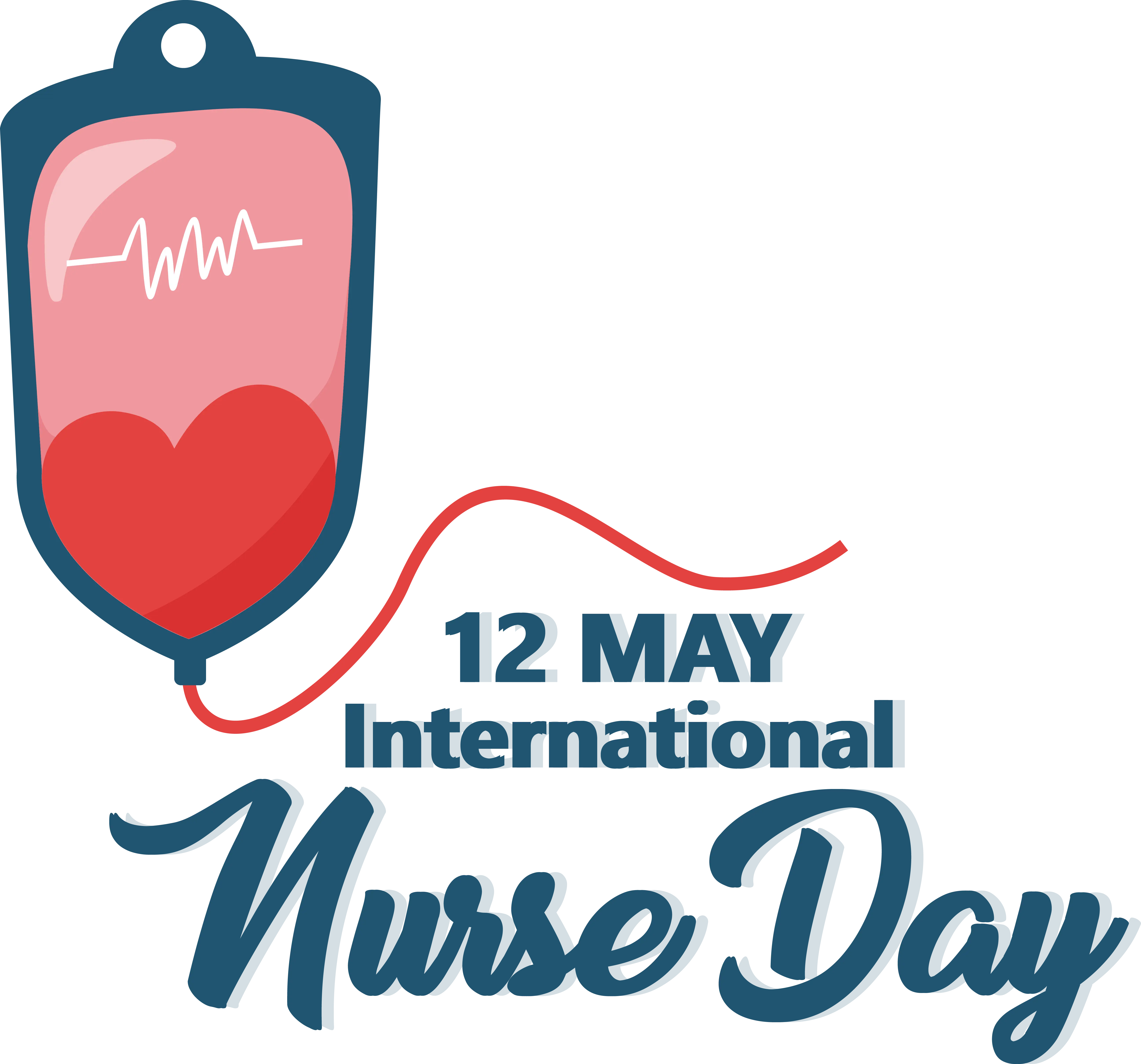 IV Bag and Heart for International Nurse Day