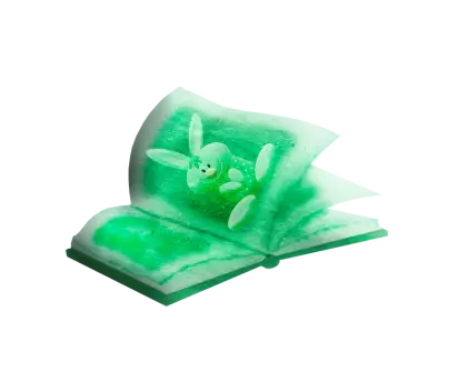 Green Illustrated Book