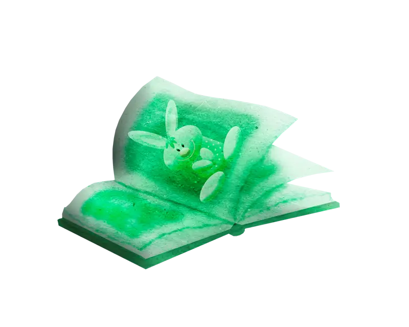 Green Illustrated Book
