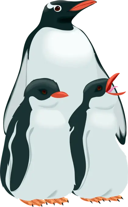 Penguin Family Illustration