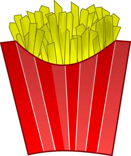 French Fries in Red Packaging Illustration