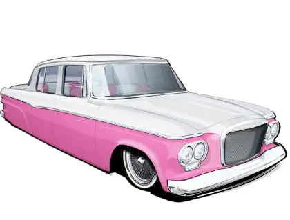 Retro Pink Car