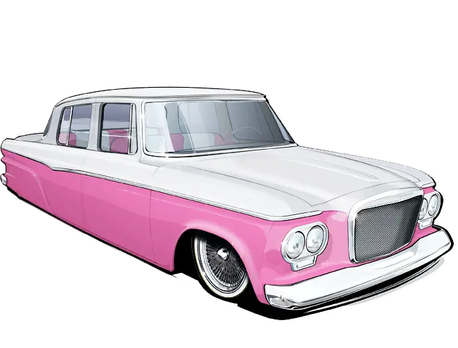 Retro Pink Car