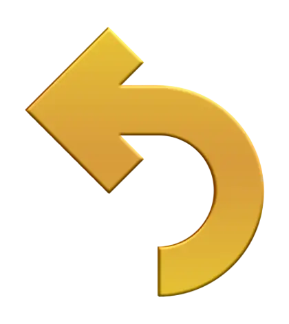 Gold Left U-Turn Arrow