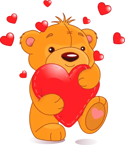 Teddy Bear with Heart for Valentine&#039;s Day