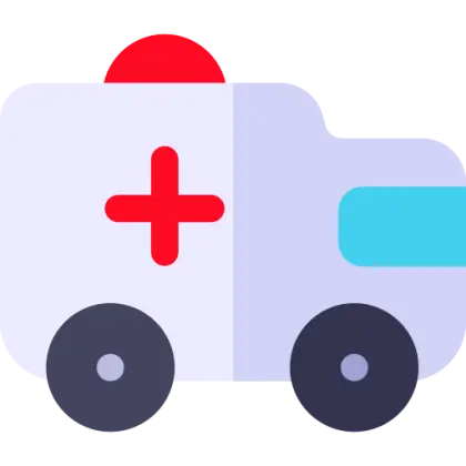 Cartoon Style Ambulance for Emergency Theme