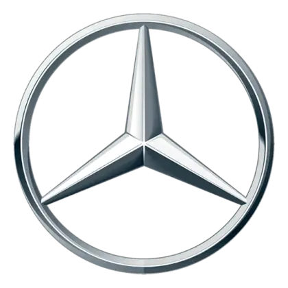 Silver Mercedes Logo Emblem
